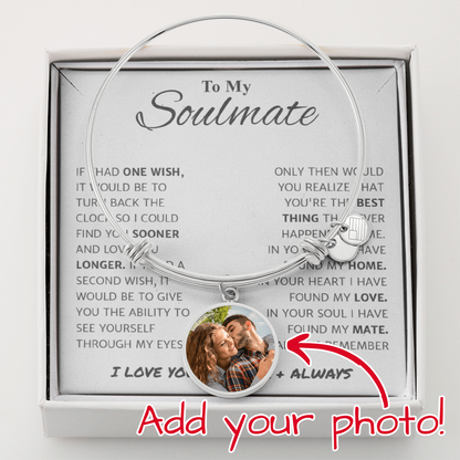 To My Wife, Soulmate, or Girlfriend – Personalized Heart Bangle That Keeps You Close