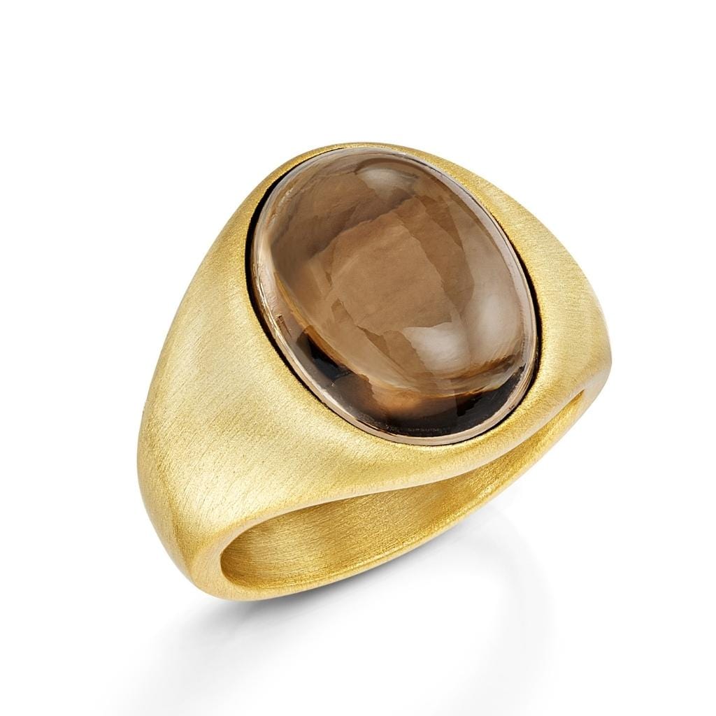 Classic Oval Smoky Quartz Ring Fervor Montreal