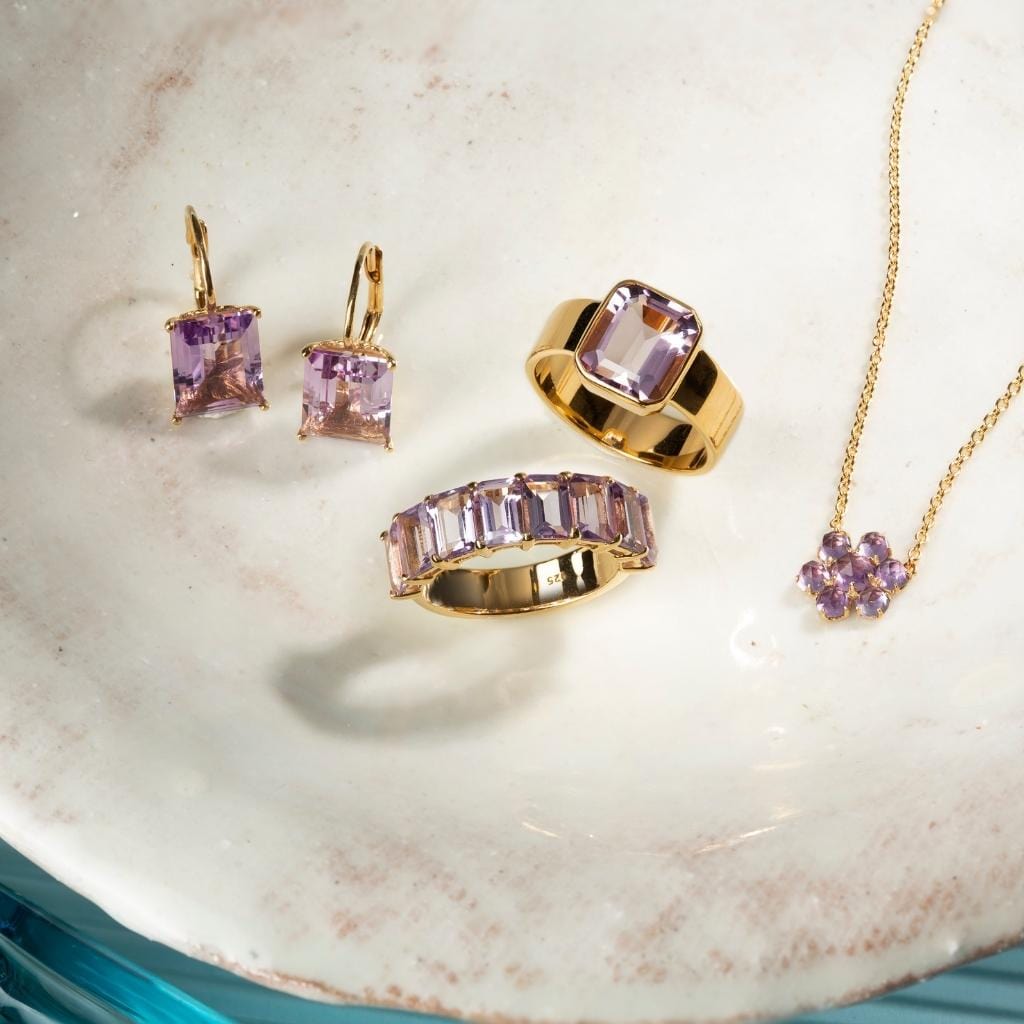 Gorgeous Octagon Pink Amethyst Boss Babe Ring Fervor Montreal
