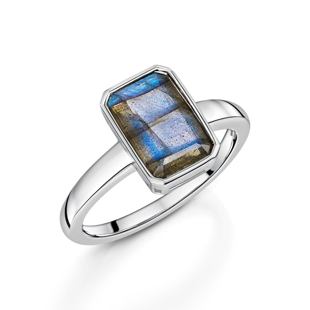 Octagon Bar Labradorite Ring Fervor Montreal