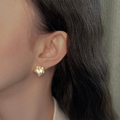 Gilded Heart Earrings Abbott Atelier
