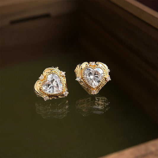Gilded Heart Earrings Abbott Atelier