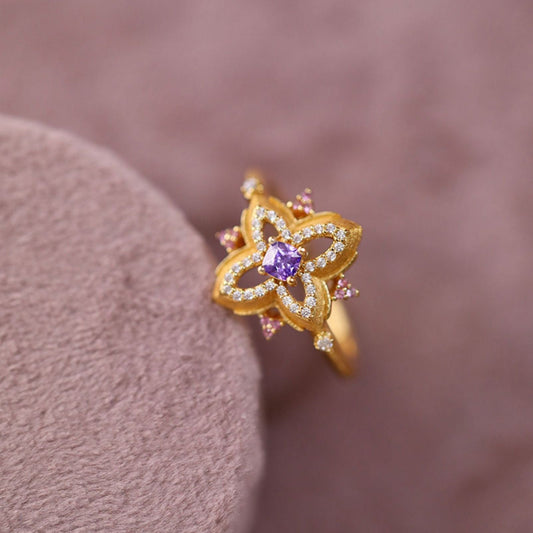 Violet Quatrefoil Ring Abbott Atelier